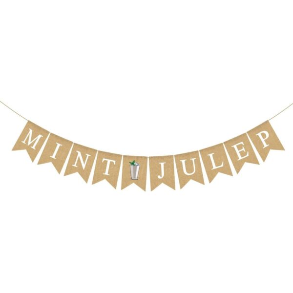 Pudodo Jute Arpillera Kentucky Derby Mint Julep Banner_1