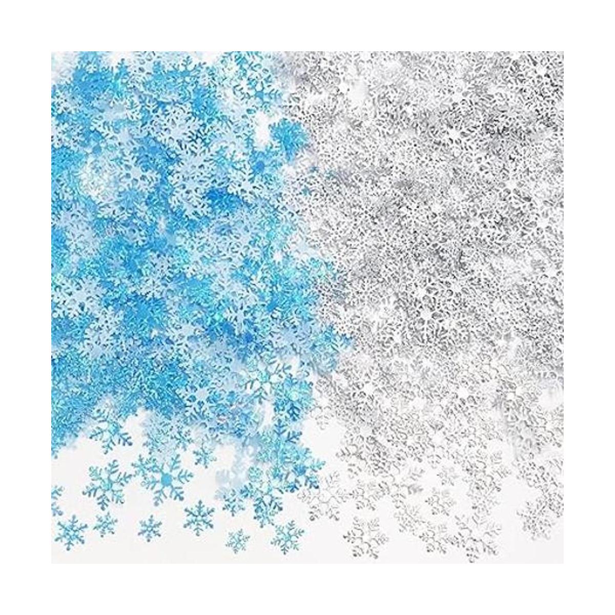 1600 piezas de confeti de copos de nieve para Navidad