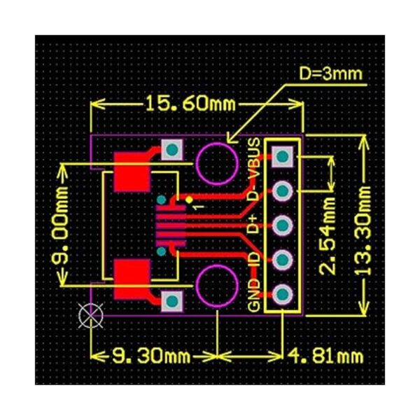 Teansic 20 adaptadores micro USB a DIP conector hembra de_6