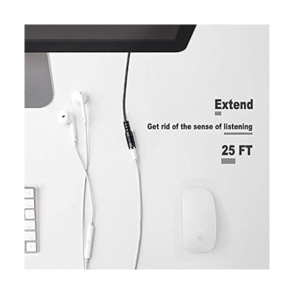 Cable de extensión de auriculares de 25 pies conector_5