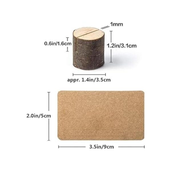 Jofefe 12 soportes para tarjetas de madera de primera