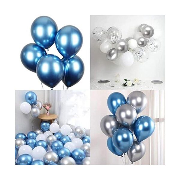 104 piezas de globos azules y plata para guirnalda arco;_6