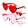 Lentes de sol con corazón para mujer 4 pares divertidos