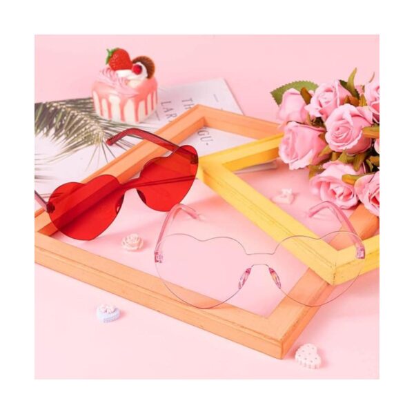 Lentes de sol con corazón para mujer 4 pares divertidos