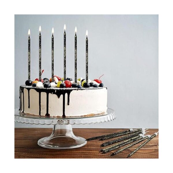 24 velas de cumpleaños largas y finas para cupcakes velas