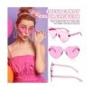 Lentes de sol con corazón para mujer 4 pares divertidos