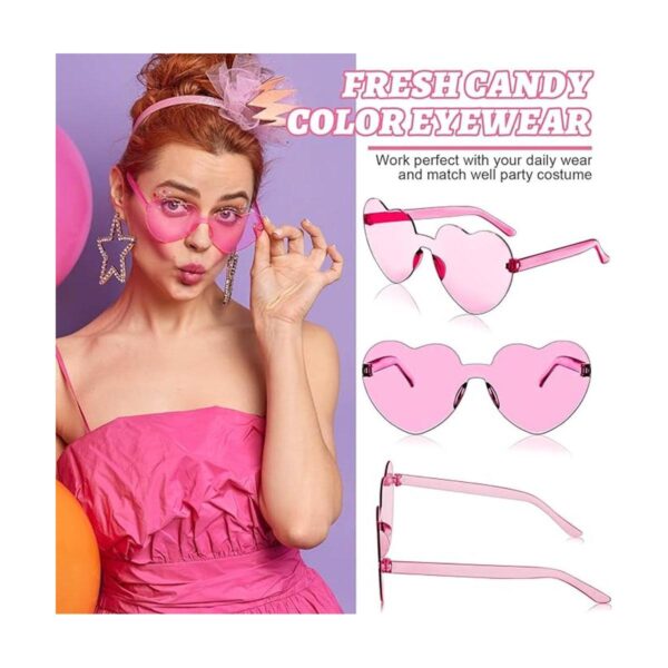 Lentes de sol con corazón para mujer 4 pares divertidos