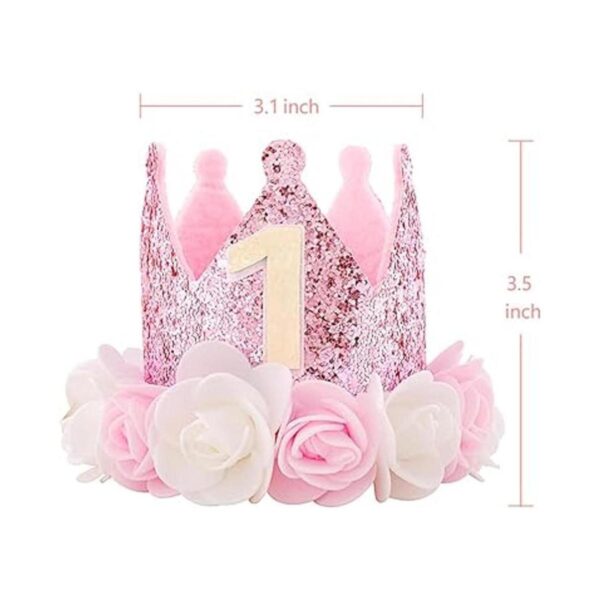 Sombrero para primer cumpleaños decoración para niñas_2