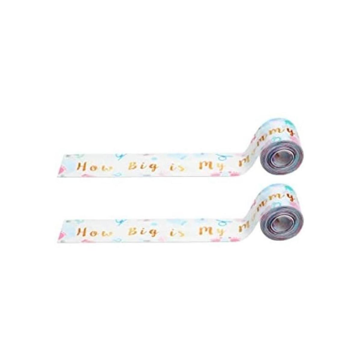 2 rollos de cinta métrica de abdomen para baby shower