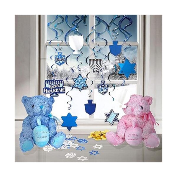 The Dreidel Company Hanukkah Swirl Decorations incluye 12_2