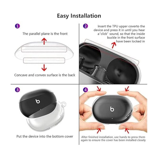 Aircawin Funda transparente para Beats Studio Buds a