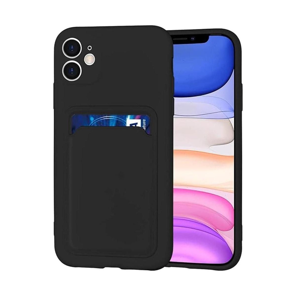 Funda de silicona para tarjetas compatible con iPhone 11