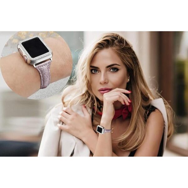 Secbolt Bling Funda compatible con Apple Watch de 1.73_5