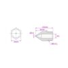 4pcs Sharp MK8 Boquilla de acero inoxidable 0.016 in para_2