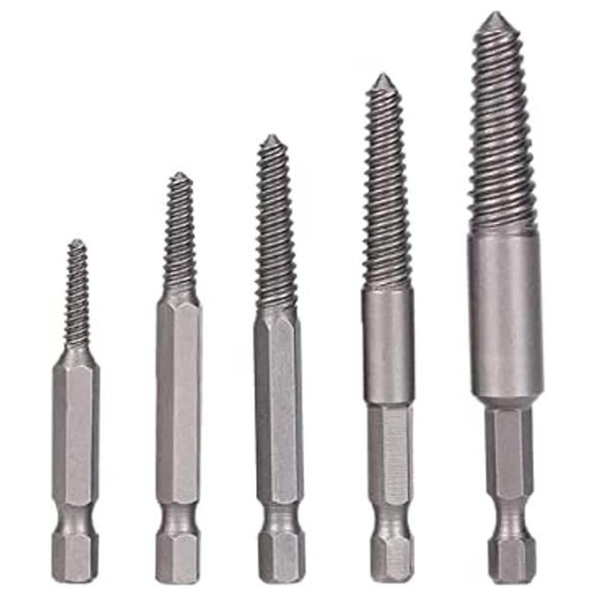 FOITECHY Juego de 5 extractores de tornillos rotos kit de
