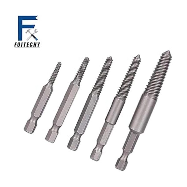 FOITECHY Juego de 5 extractores de tornillos rotos kit de