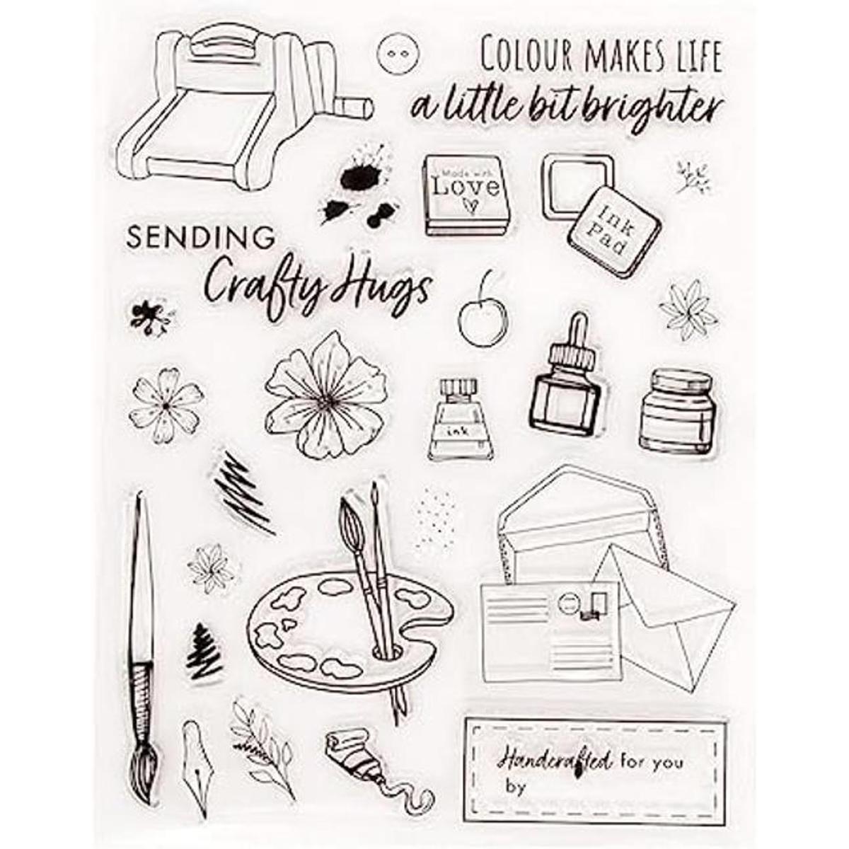 Lily Craft Linda Craft Sellos transparentes de color que