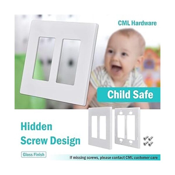 CML Placa de pared decorativa sin tornillos 2 cubiertas