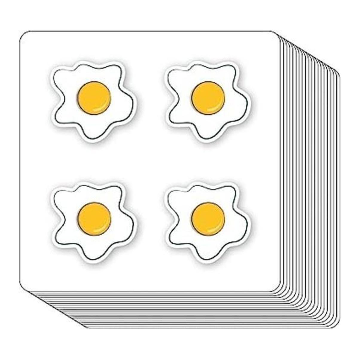 Pegatinas de huevo frito de 1 pulgada para álbumes de