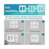 CML Placa de pared decorativa sin tornillos 2 cubiertas