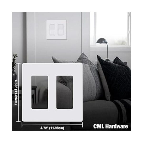 CML Placa de pared decorativa sin tornillos 2 cubiertas