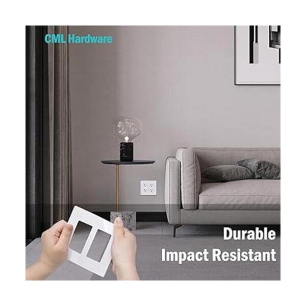 CML Placa de pared decorativa sin tornillos 2 cubiertas
