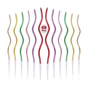 48 velas de cumpleaños con forma de espiral para tartas