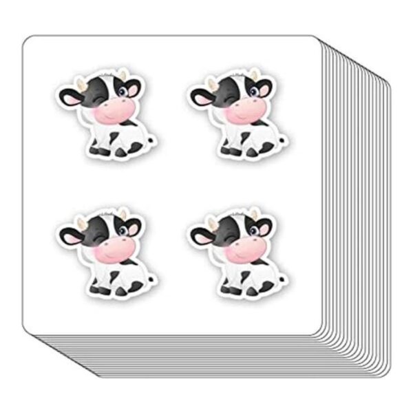 Lindas calcomanías de vaca de 1.0 in para álbumes de_1