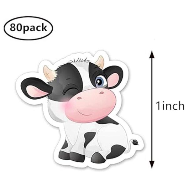 Lindas calcomanías de vaca de 1.0 in para álbumes de_2