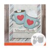 Taza de café de corazón de amor troqueles de metal