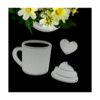 Taza de café de corazón de amor troqueles de metal