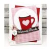 Taza de café de corazón de amor troqueles de metal