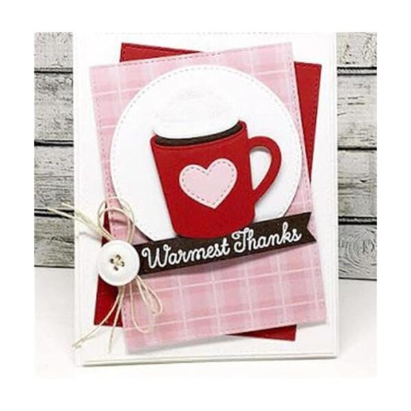 Taza de café de corazón de amor troqueles de metal