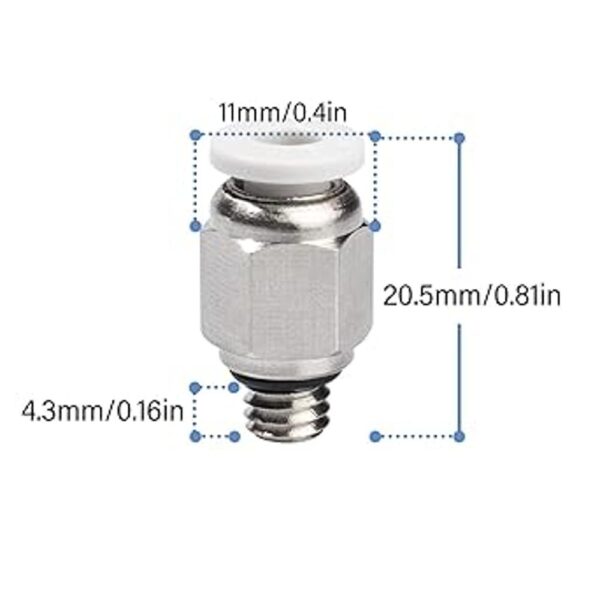 UniTak3D PC4M6 Conector de tubo Bowden neumático Bowden_4