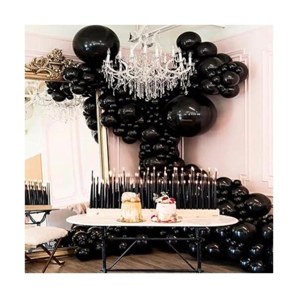 Kit de guirnalda de globos negros 100 unidades de 18_6
