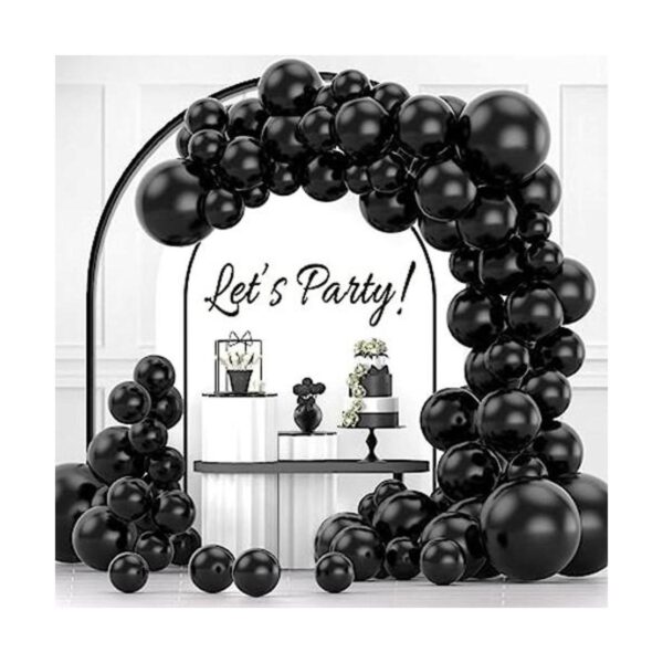 Kit de guirnalda de globos negros 100 unidades de 18_1