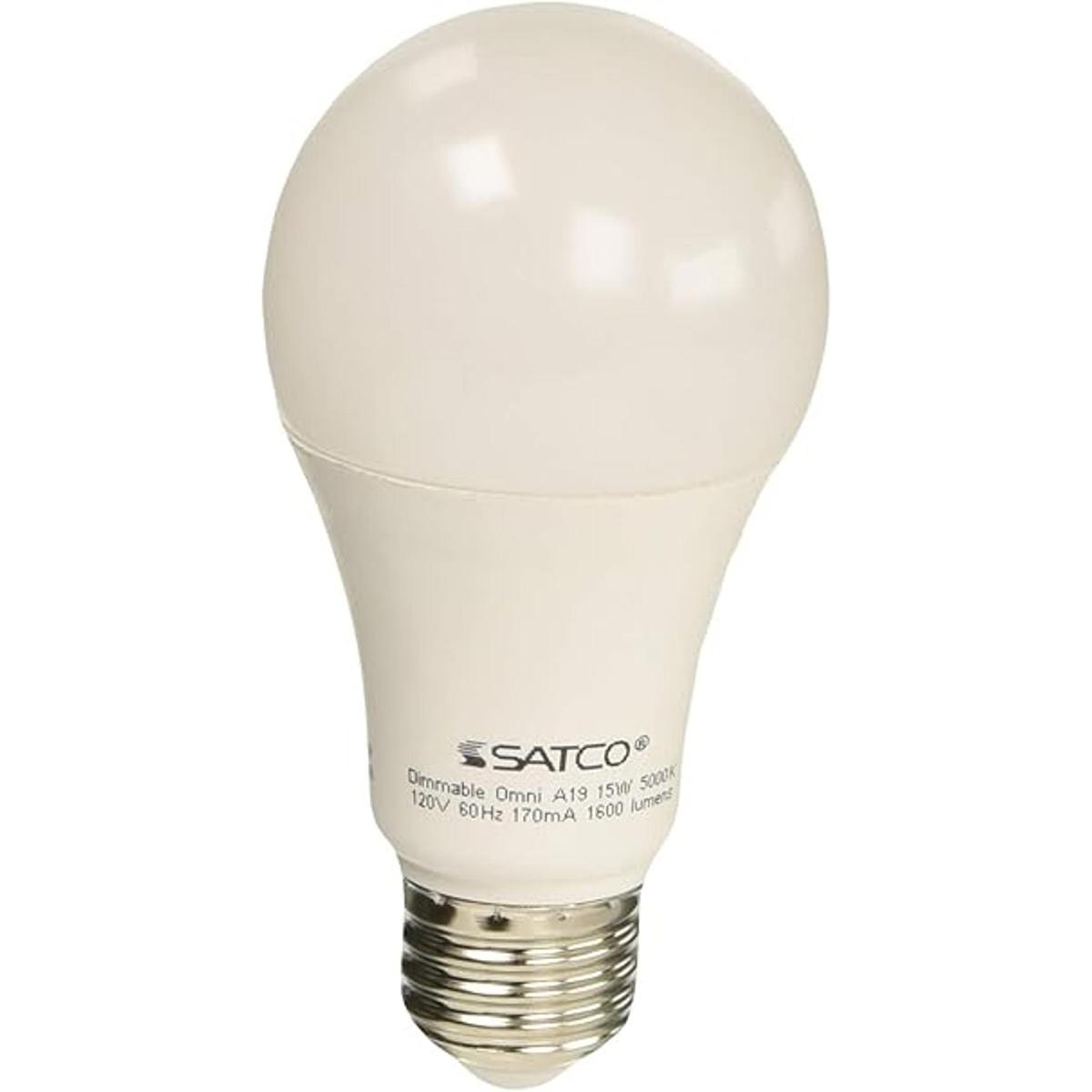 15 W A19 LED 120 V esmerilado E26 Base de tamaño mediano