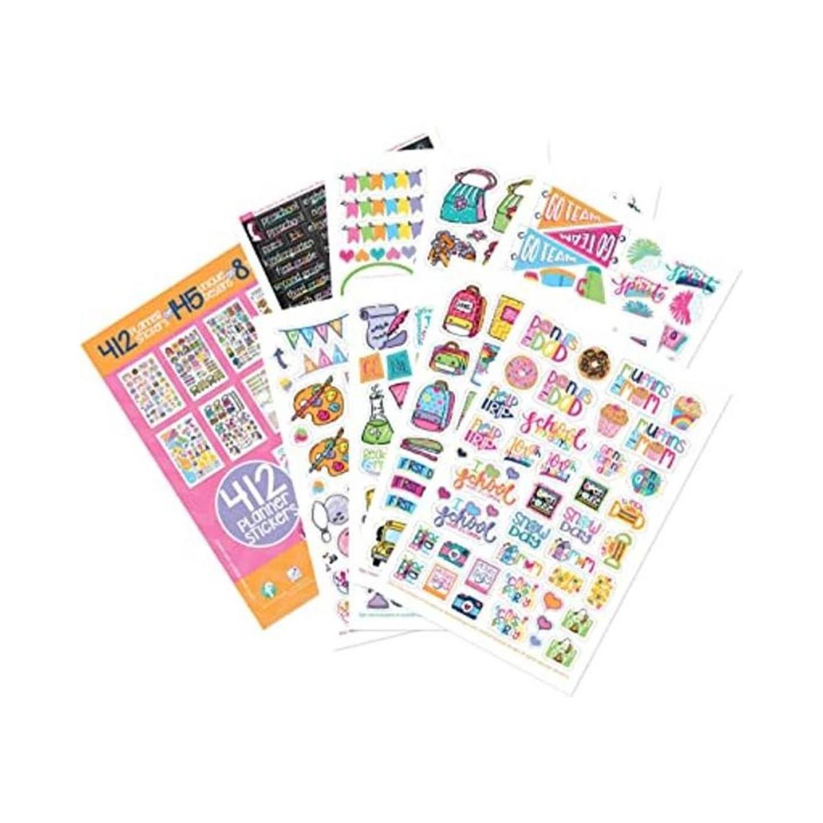 412 Pegatinas escolares Colección Girl Power arco iris