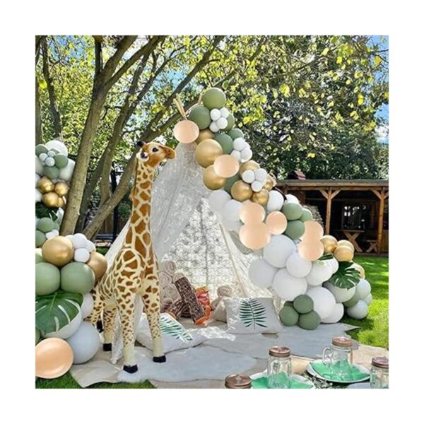 Globos de látex color verde salvia dorado y blanco 50