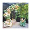 Globos de látex color verde salvia dorado y blanco 50