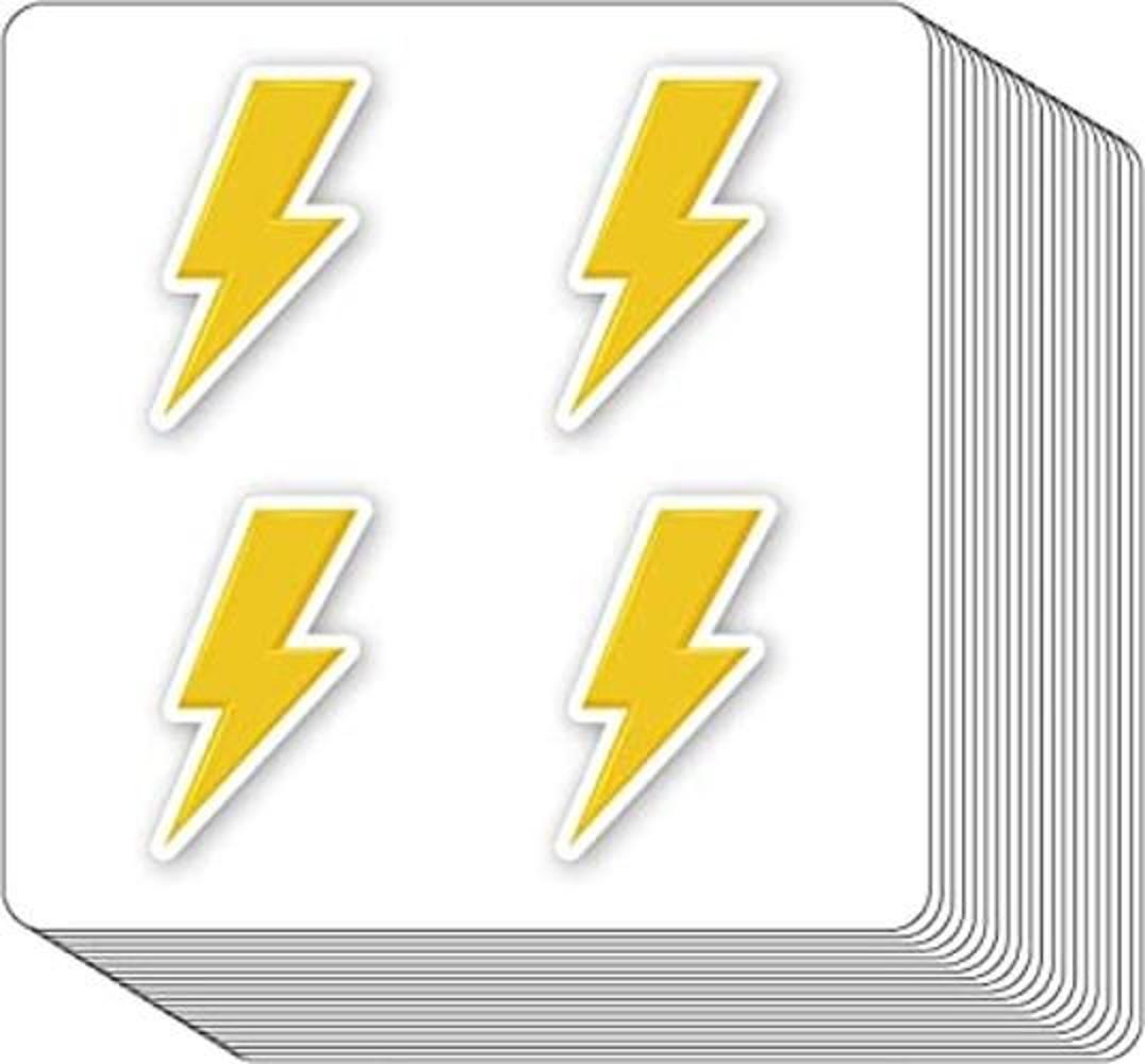 Calcomanías de clima Lightning de 1 pulgada para álbumes
