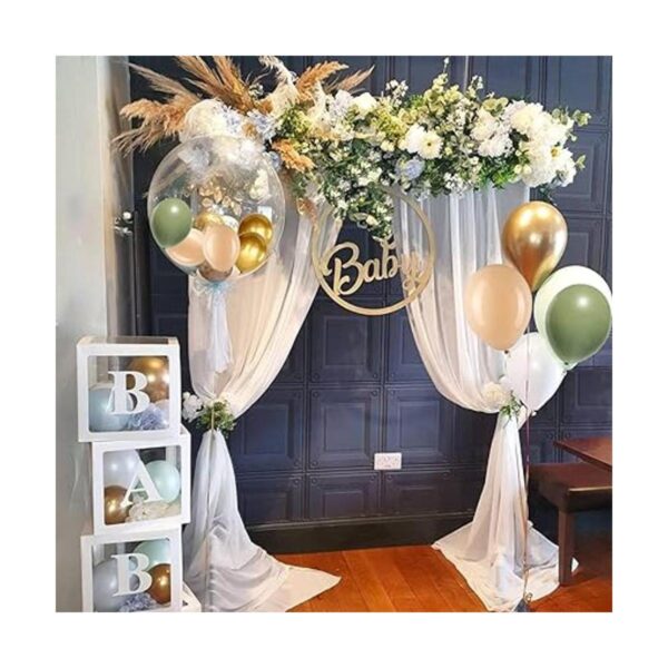 Globos de látex color verde salvia dorado y blanco 50