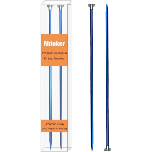 Mdoker Agujas de punto de aluminio de 13.8 pulgadas