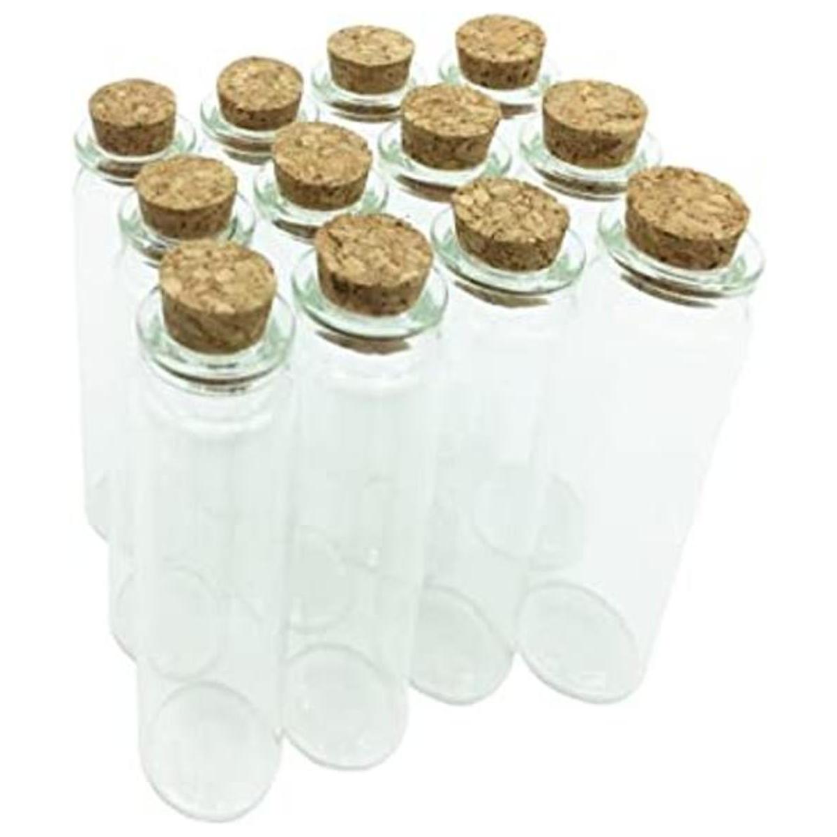 Mini botellas de vidrio con tapones de corcho frascos