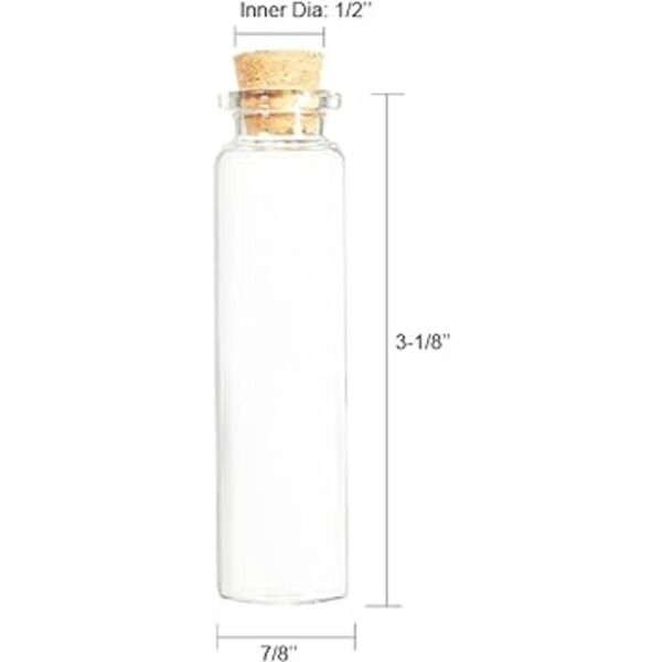 Mini botellas de vidrio con tapones de corcho frascos