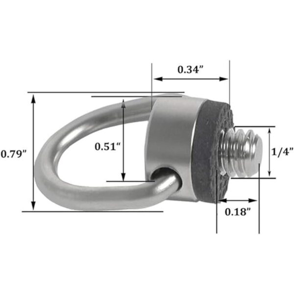 Tornillo de acero inoxidable con anillo en D soporte con_2