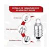 10 bombillas LED E10 de 3 voltios bombillas de linterna