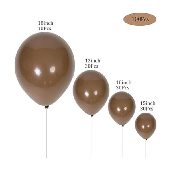 100 globos marrones de 18 pulgadas 12 pulgadas 10