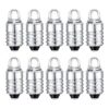 10 bombillas LED E10 de 3 voltios bombillas de linterna