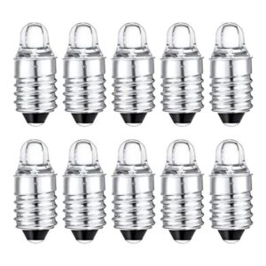 10 bombillas LED E10 de 3 voltios bombillas de linterna